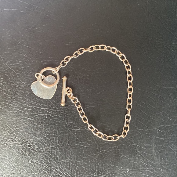 Sterling Silver Heart Toggle Bracelet - Picture 3 of 4